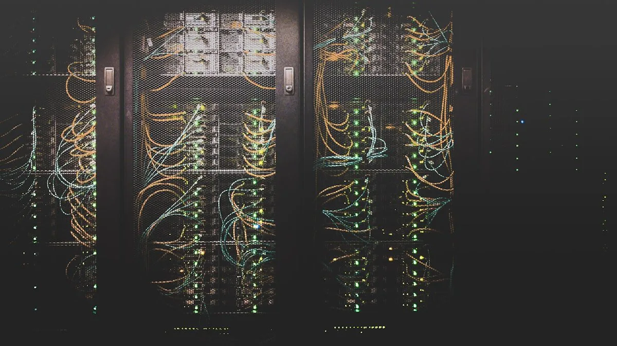 Serverrack met kabels in een datacenter